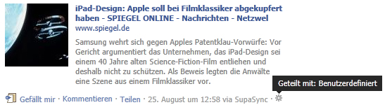 Neuer Facebook-Status im August 2011 Neuer Facebook-Status im August 2011